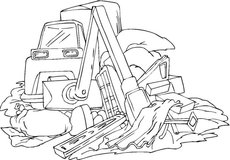 Coloriage Bulldozer À Imprimer Pour Les Enfants – Cp05038 intérieur Jeux Engins De Chantier Gratuit