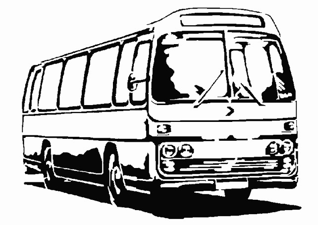 Coloriage Bus En Noir Et Blanc Dessin Gratuit À Imprimer pour Bus Anglais A Colorier 