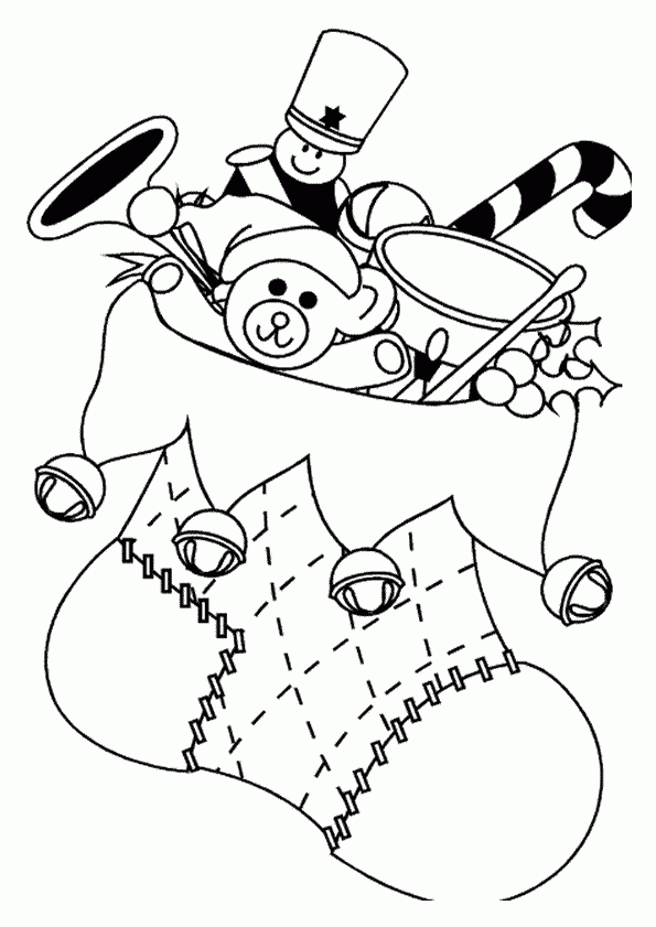 Coloriage Cadeaux Noel Botte Sur Hugolescargot serapportantà Bottes Coloriage