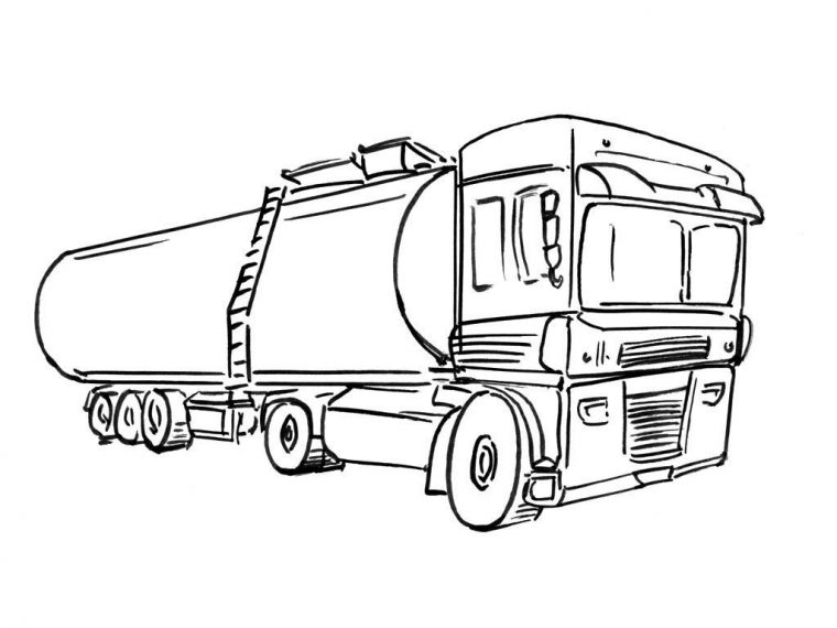 Coloriage Camion 15 – Coloriage Camions – Coloriages Transports dedans Coloriage Camion