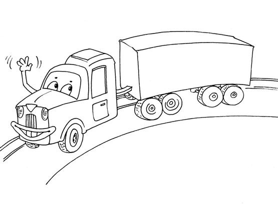 Coloriage Camion 16 - Coloriage Camions - Coloriages Transports concernant Dessin Camion 