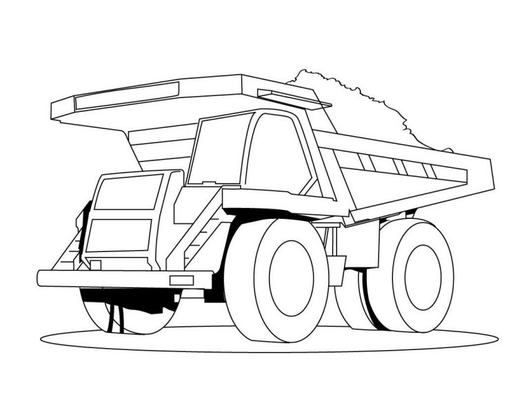 Coloriage Camion Benne À Imprimer Pour Les Enfants – Cp05400 pour Jeux Engins De Chantier Gratuit