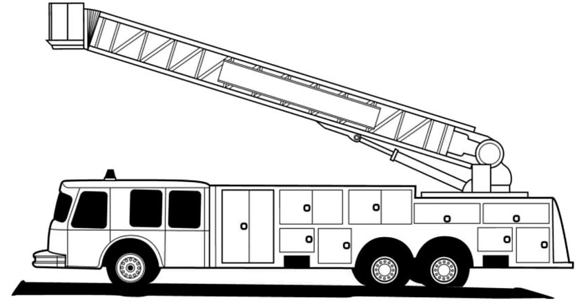 Coloriage Camion De Pompier #135799 (Transport) - Album De Coloriages pour Dessin Camion 