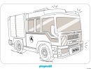 Coloriage Camion De Pompier De Playmobil Pmr6S - Jecolorie pour Dessin Camion De Pompier