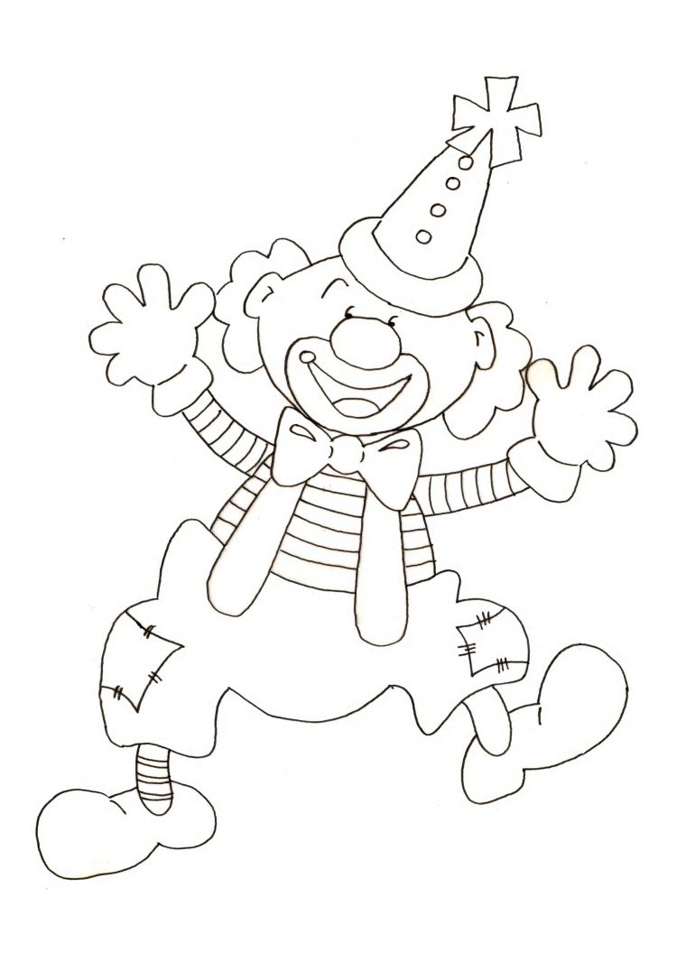 Coloriage Canrnaval concernant Dessin Clown À Imprimer