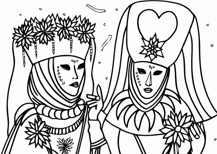 Coloriage Carnaval De Venise Dessins Colorier Imagixs Picture  Dibujos encequiconcerne Coloriage Carnaval