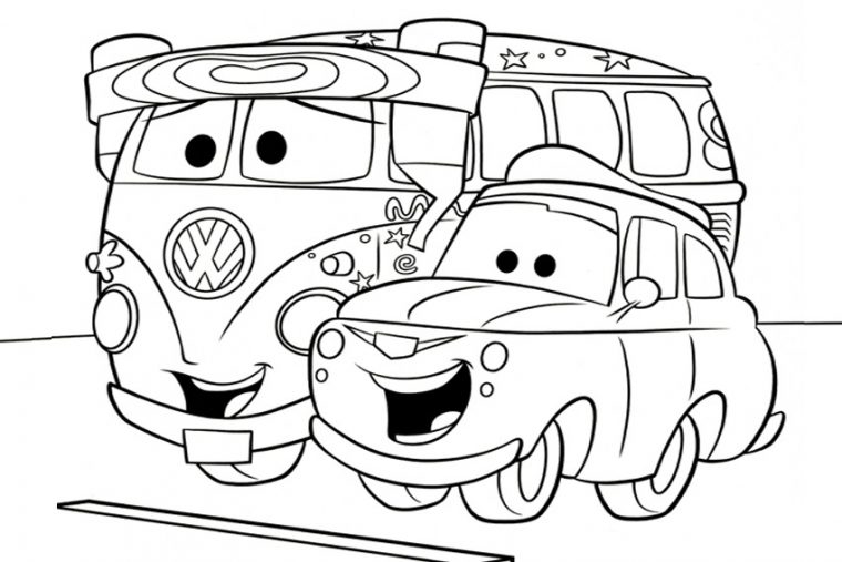 Coloriage Cars Et Cars 2 (Et Dessins De Flash Mc Queen, Martin, …) à Coloriages Cars