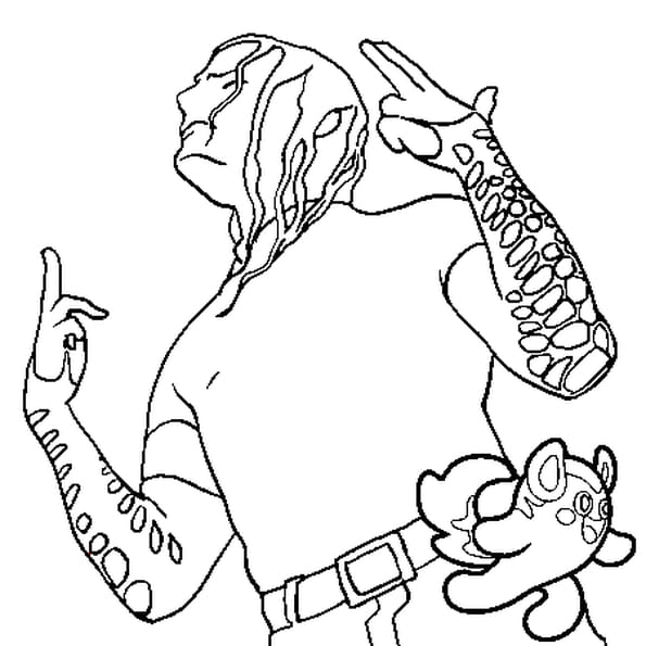 Coloriage Catch Jeff Hardy En Ligne Gratuit À Imprimer tout Coloriage De Catch