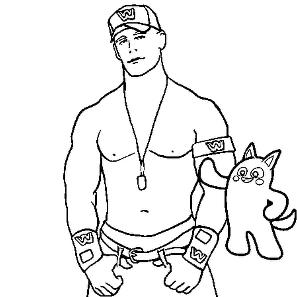 Coloriage Catch John Cena En Ligne Gratuit À Imprimer serapportantà Coloriage De Catch