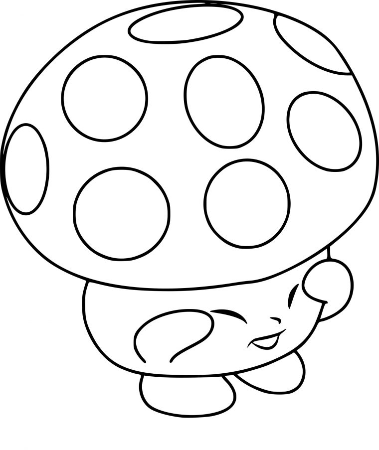 Coloriage Champignon Shopkins À Imprimer Sur Coloriages encequiconcerne Champignon Coloriage