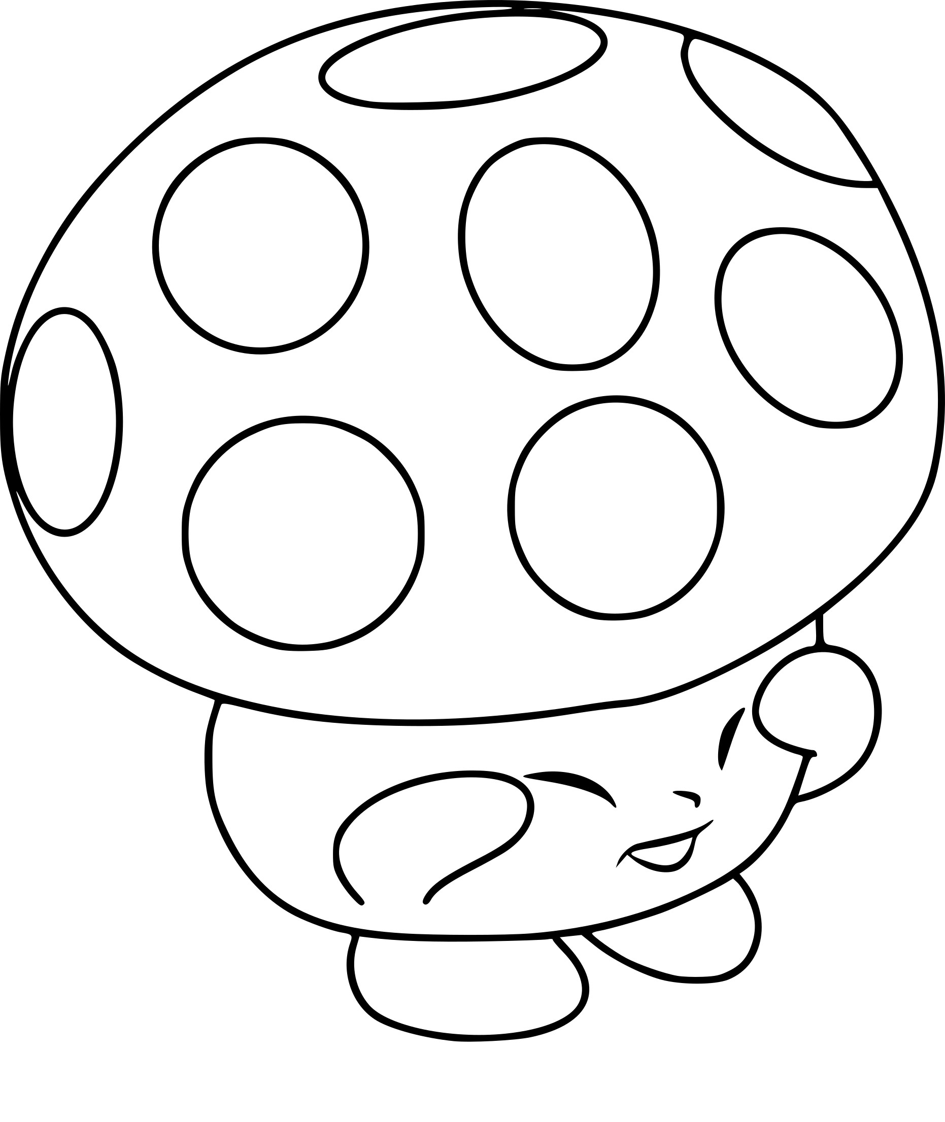 Coloriage Champignon Shopkins À Imprimer Sur Coloriages encequiconcerne Champignon Coloriage