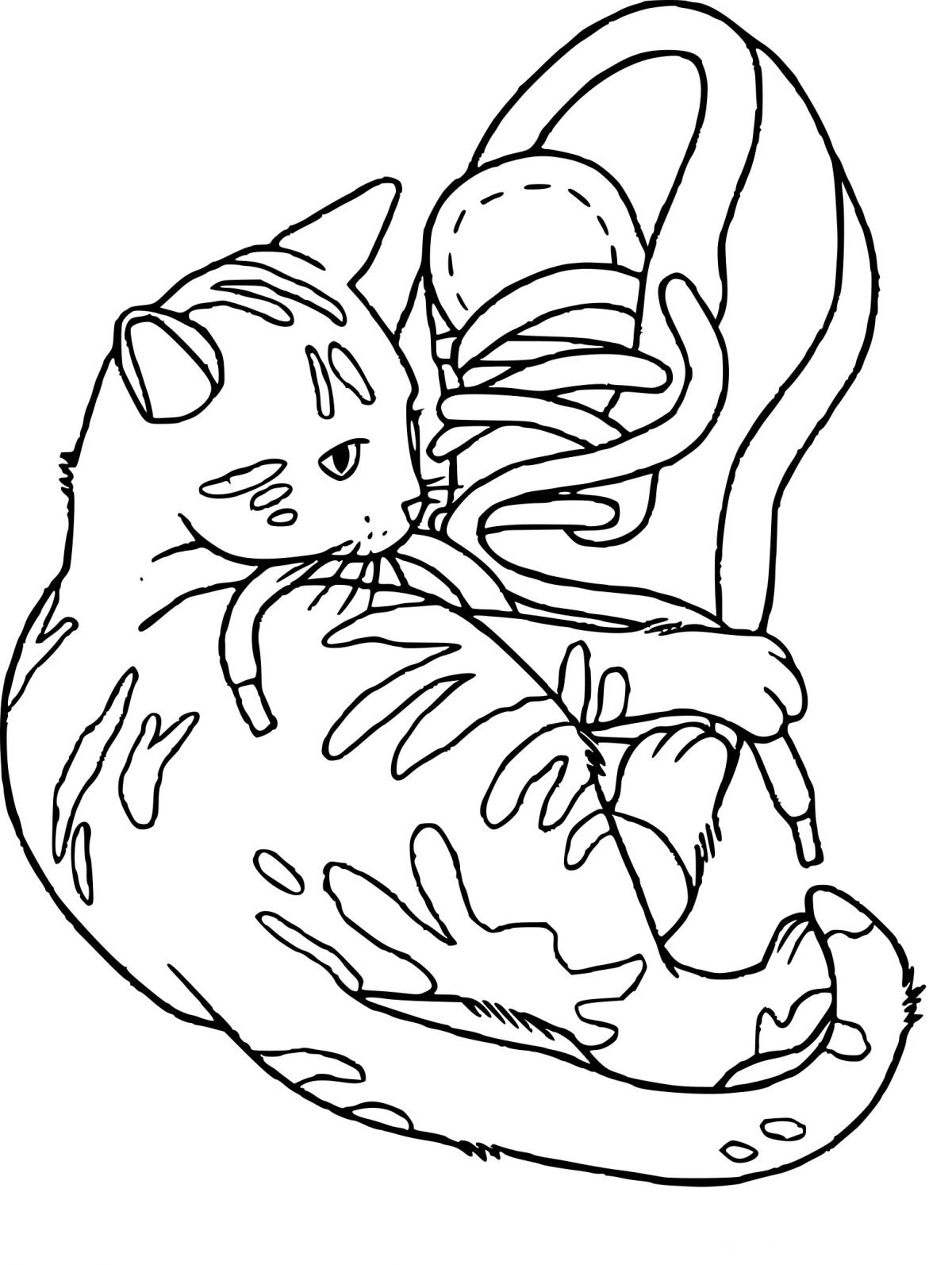 Coloriage Chat Avec Une Chaussure À Imprimer Sur Coloriages destiné Chat À Imprimer