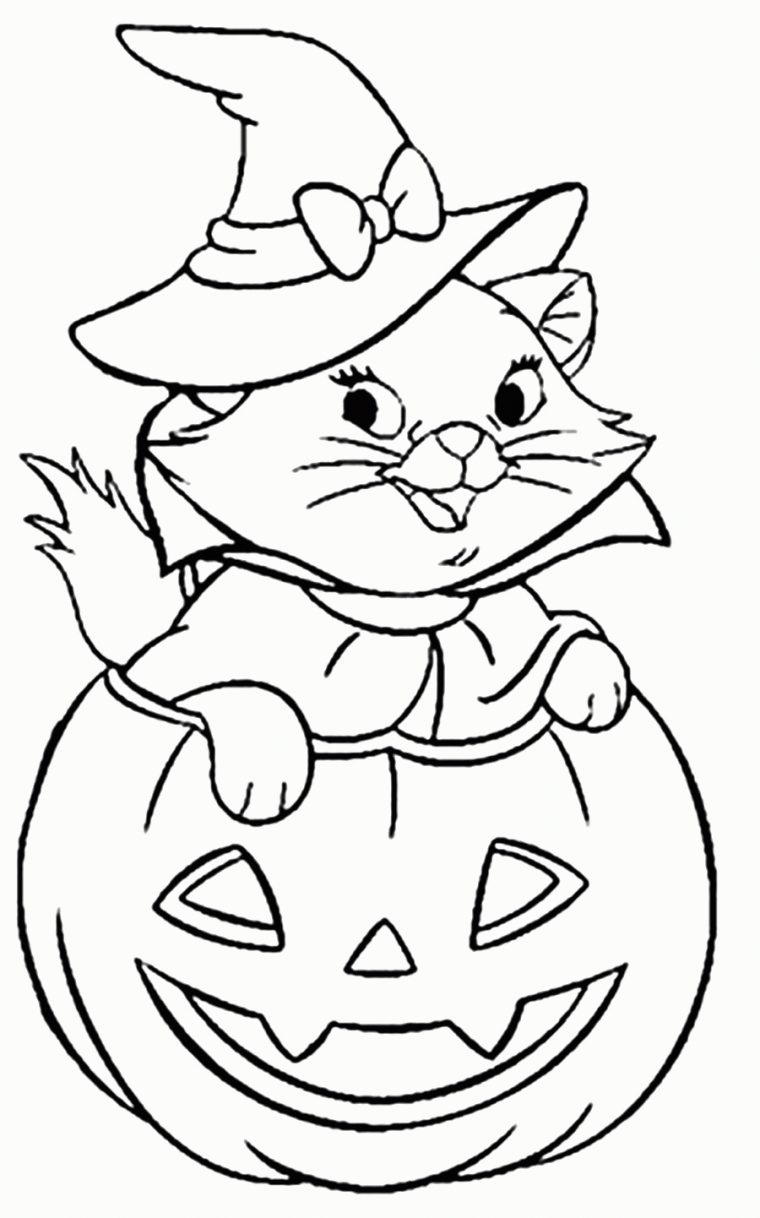 Coloriage Chat Halloween Gratuit À Imprimer Et Colorier tout Image A Colorier Halloween