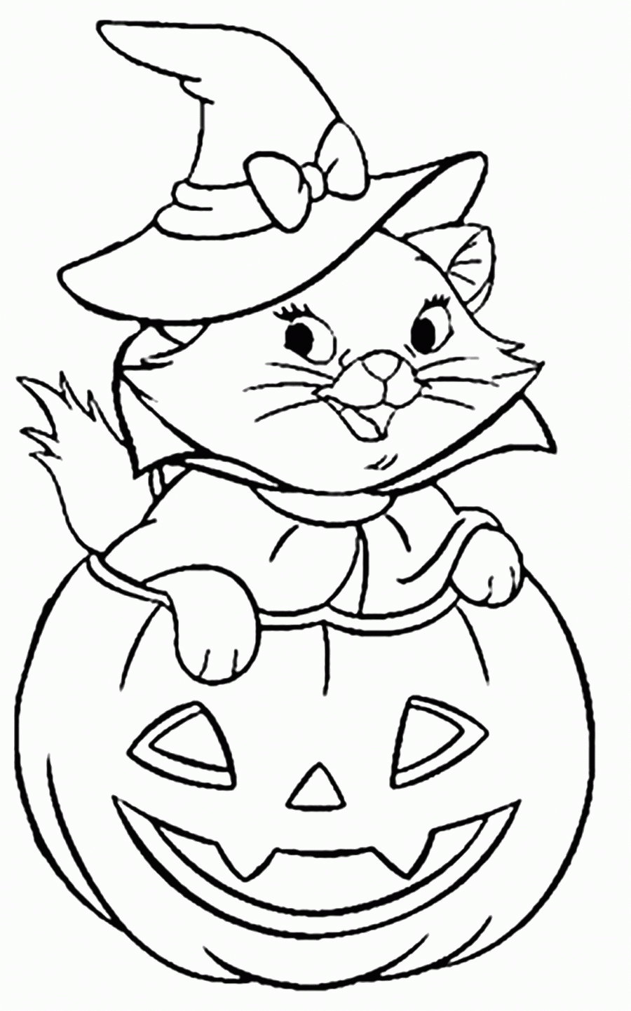 Coloriage Chat Halloween Gratuit À Imprimer Et Colorier tout Image A Colorier Halloween 