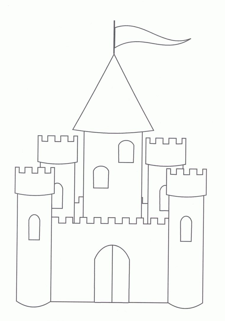 Coloriage Château À Imprimer Pour Les Enfants – Cp07090 encequiconcerne Image De Chateau A Imprimer