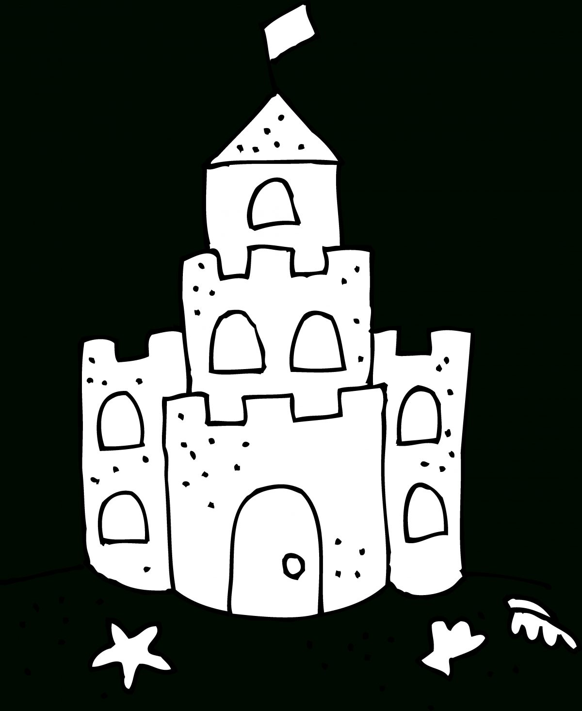 Coloriage Château À Imprimer Pour Les Enfants - Cp07112 à Image De Chateau A Imprimer