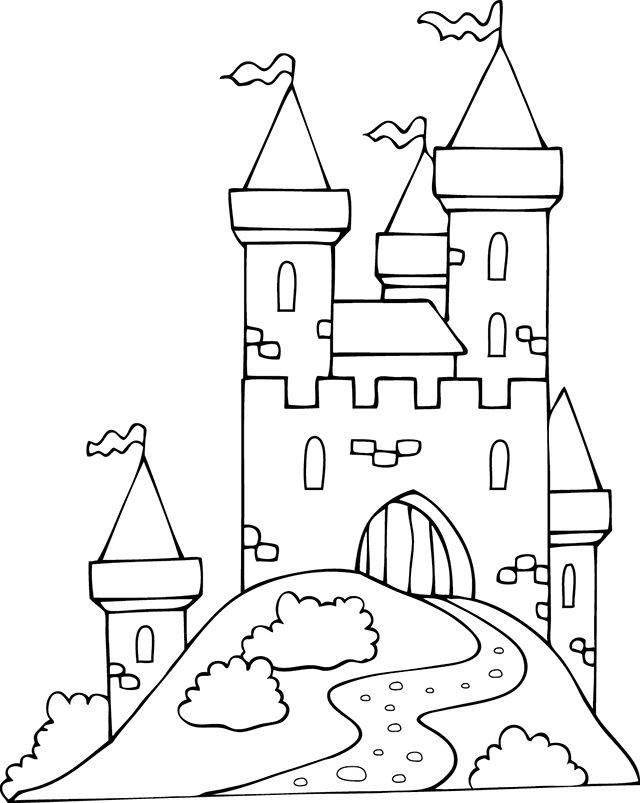 Coloriage Chateau Fort A Imprimer In 2020  Art, Diagram tout Chateau De Princesse À Colorier