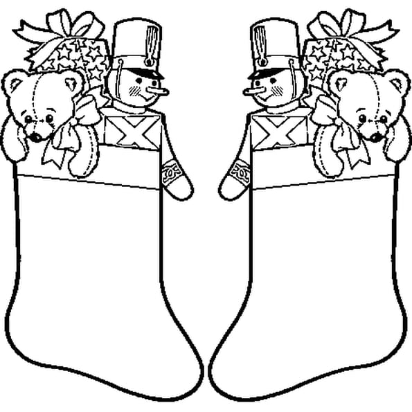 Coloriage Chaussette Noël En Ligne Gratuit À Imprimer intérieur Bottes Coloriage