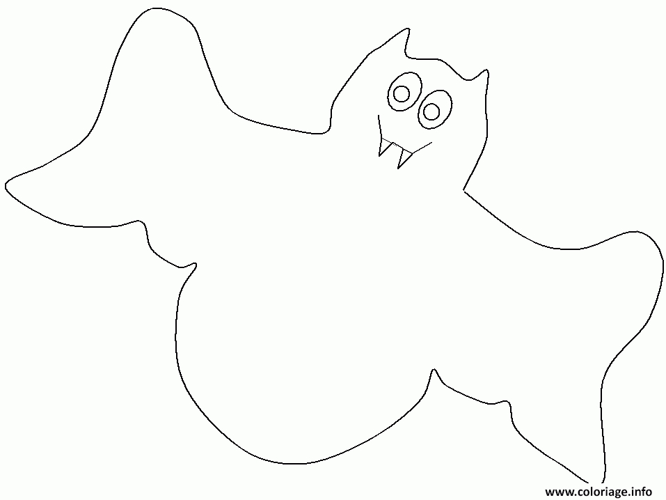 Coloriage Chauve Souris Fantome Dessin Halloween Chauve Souris À Imprimer dedans Fantome A Dessiner 