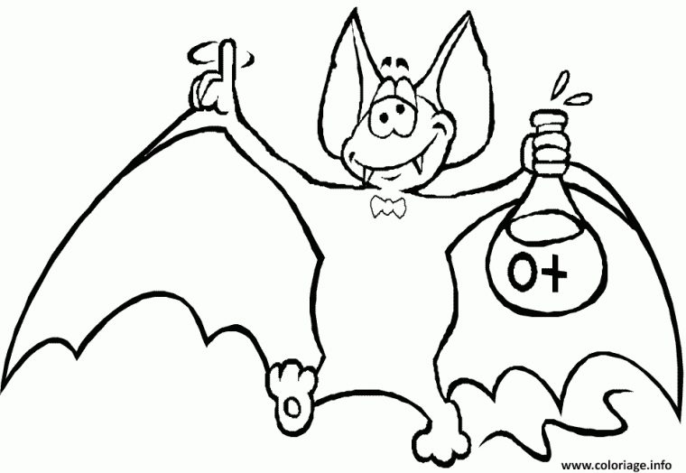 Coloriage Chauve Souris Vampire Dessin Halloween Chauve Souris À Imprimer destiné Coloriage De Chauve Souris