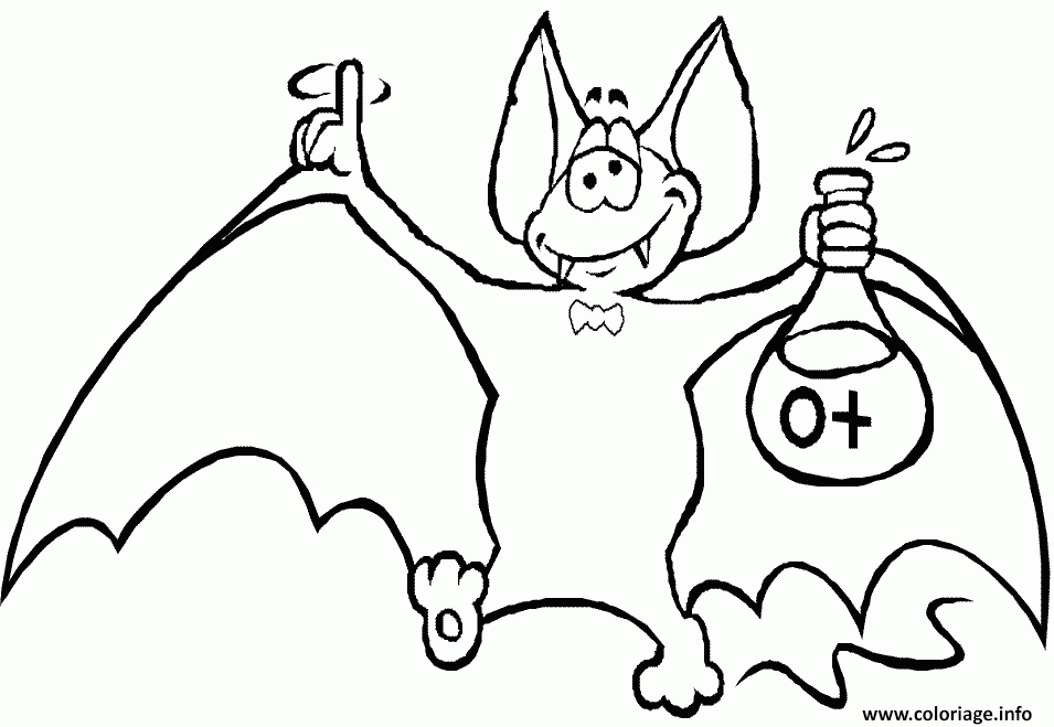 Coloriage Chauve Souris Vampire Dessin Halloween Chauve Souris À Imprimer destiné Coloriage De Chauve Souris 