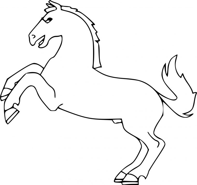 Coloriage Cheval Qui Se Cabre À Imprimer Sur Coloriages intérieur Dessin Cheval À Colorier