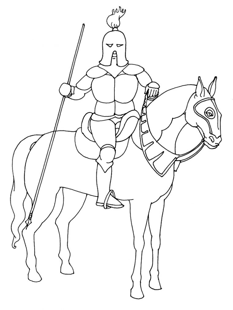 Coloriage Chevalier À Imprimer Pour Les Enfants – Cp07418 à Coloriage Moyen Age À Imprimer