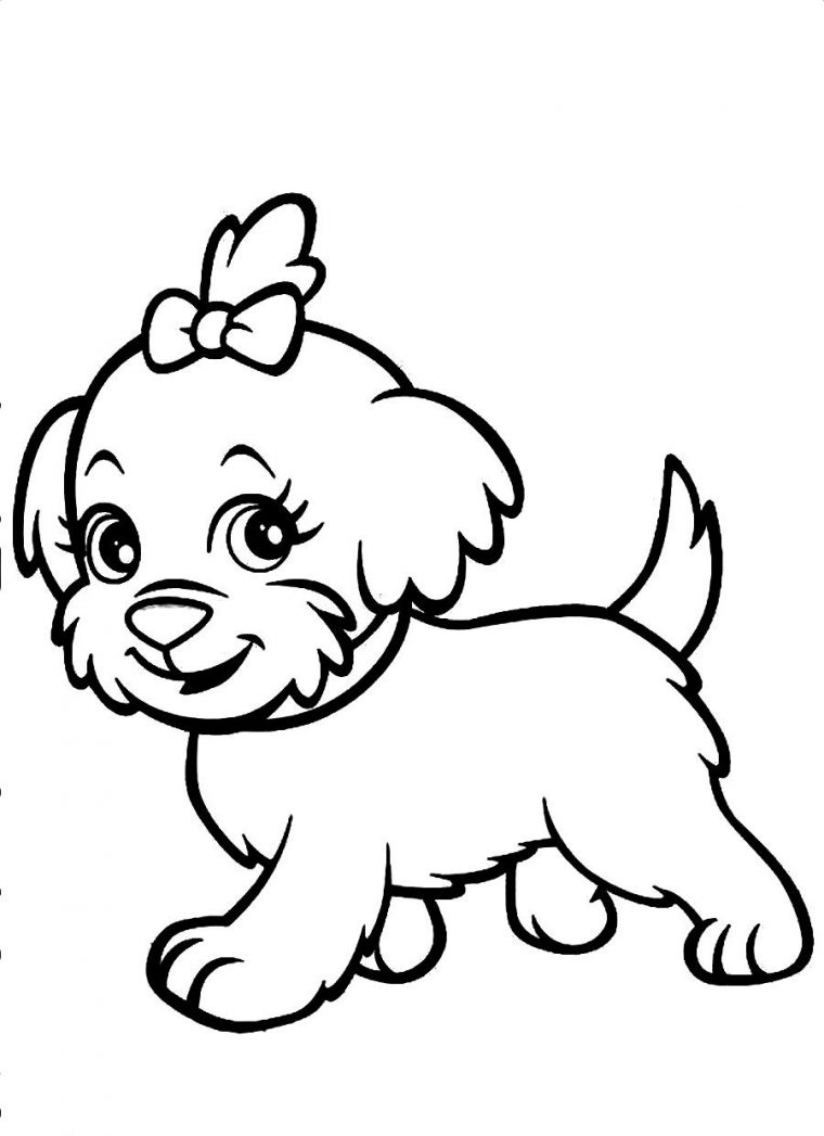 Coloriage Chien – Coloriage Petit Chien Mignon serapportantà Coloriage Chien