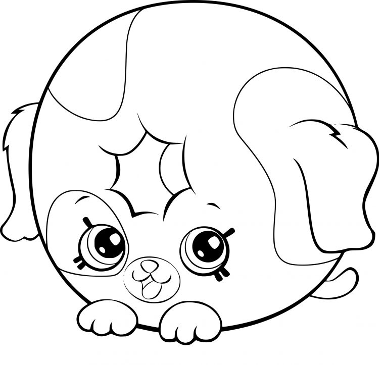 Coloriage Chien Donuts Shopkins À Imprimer Sur Coloriages avec Coloriage Chien