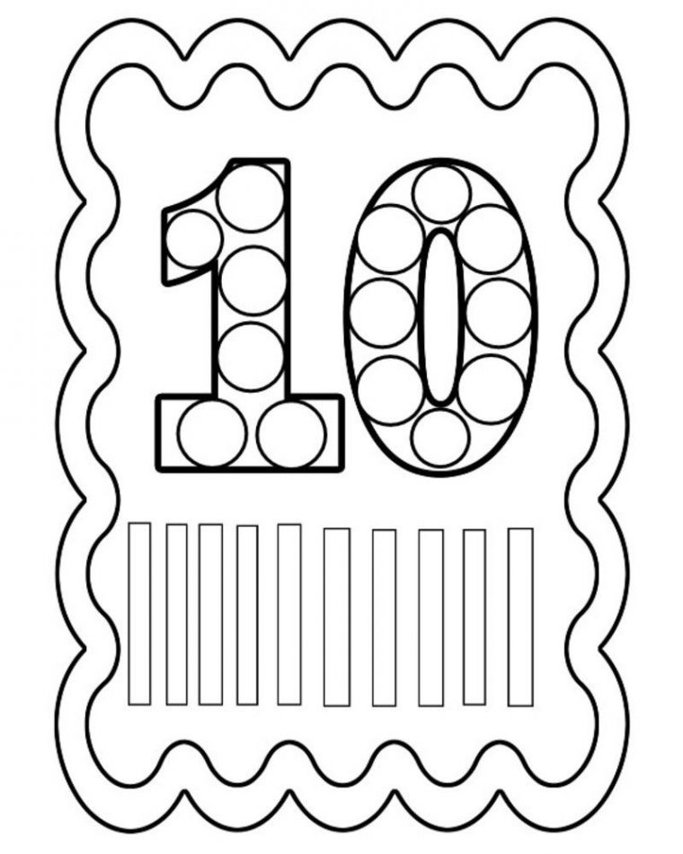 Coloriage Chiffre 10 À Colorier Ou À Gommettes  Coloriage Chiffre concernant Chiffres À Colorier