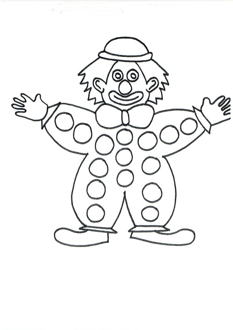 Coloriage Clown Gommette  Gommettes Dans Le Prénom – Jeux De Coloriage concernant Dessin Clown À Imprimer