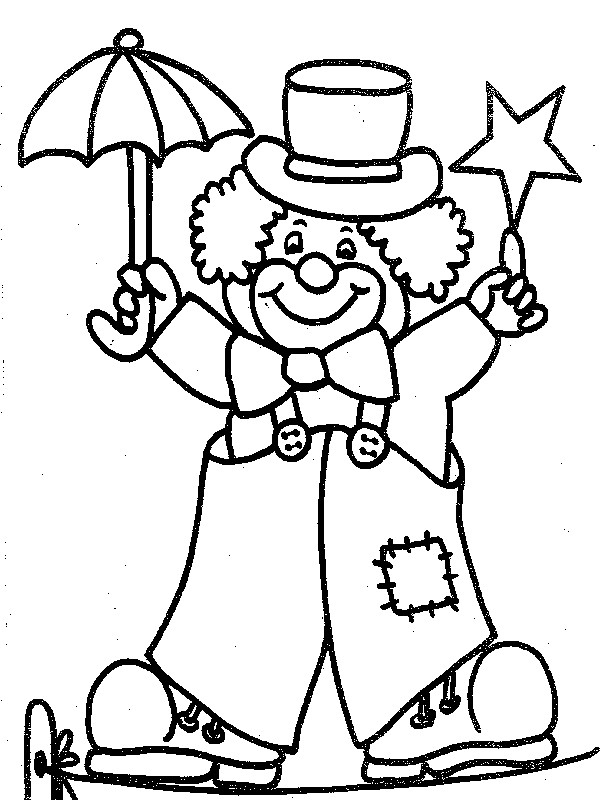 Coloriage Clown Rigolo Dessin Gratuit À Imprimer avec Image De Clown A Colorier