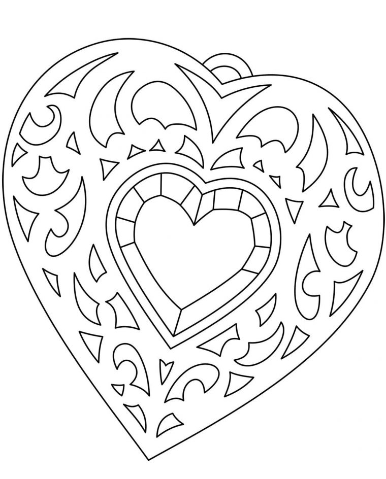 Coloriage Coeur – Coloriages À Imprimer Gratuits serapportantà Coloriage Coeur