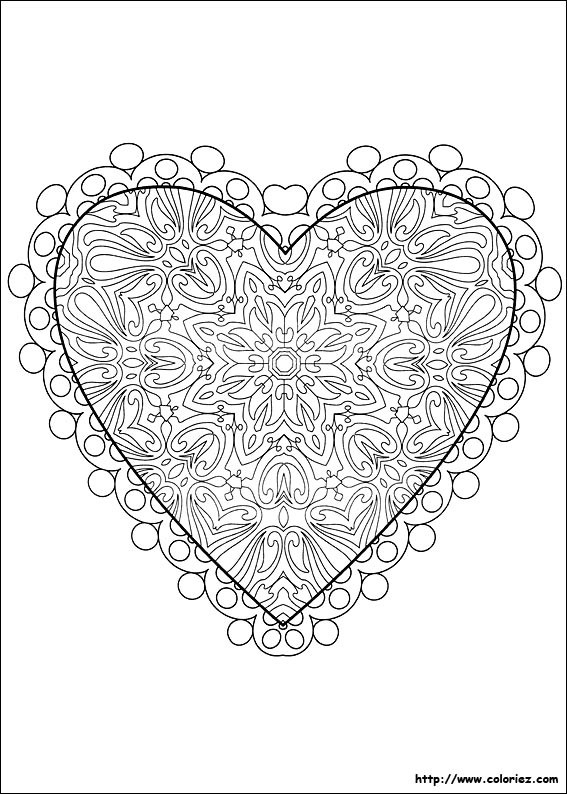 Coloriage Coeur D&amp;#039;Amour En Ligne Dessin Gratuit À Imprimer concernant Coloriage D Amour 