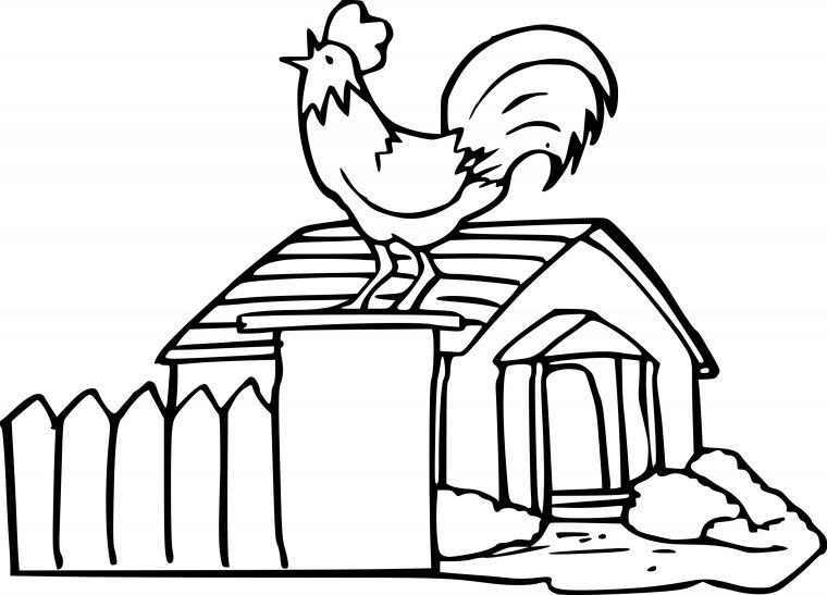 Coloriage Coq De Ferme À Imprimer Sur Coloriages encequiconcerne Image De Coq A Imprimer