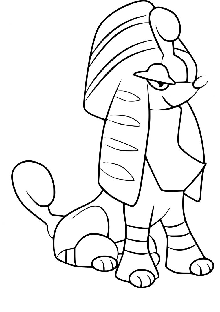 Coloriage Couafarel Forme Pharaon Pokemon À Imprimer Sur Coloriages pour Coloriage Pharaon