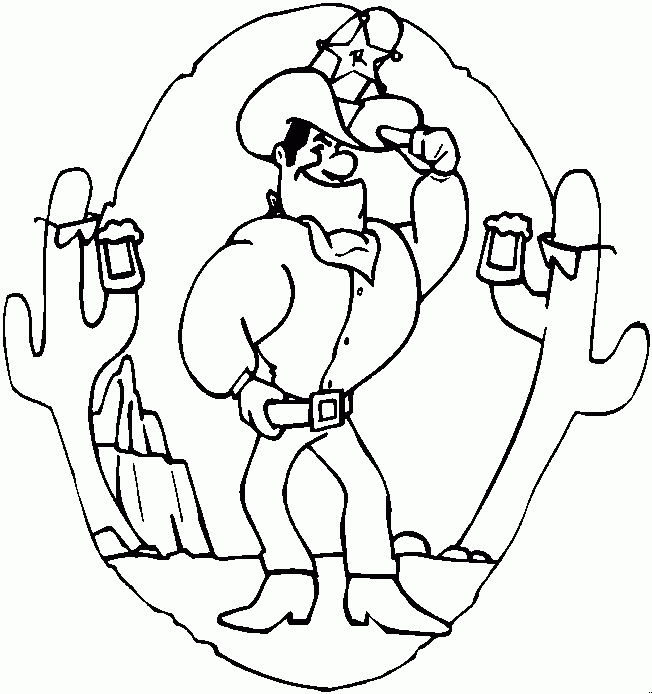 Coloriage Cowboy 14 - Coloriage En Ligne Gratuit Pour Enfant dedans Coloriage Cowboy 