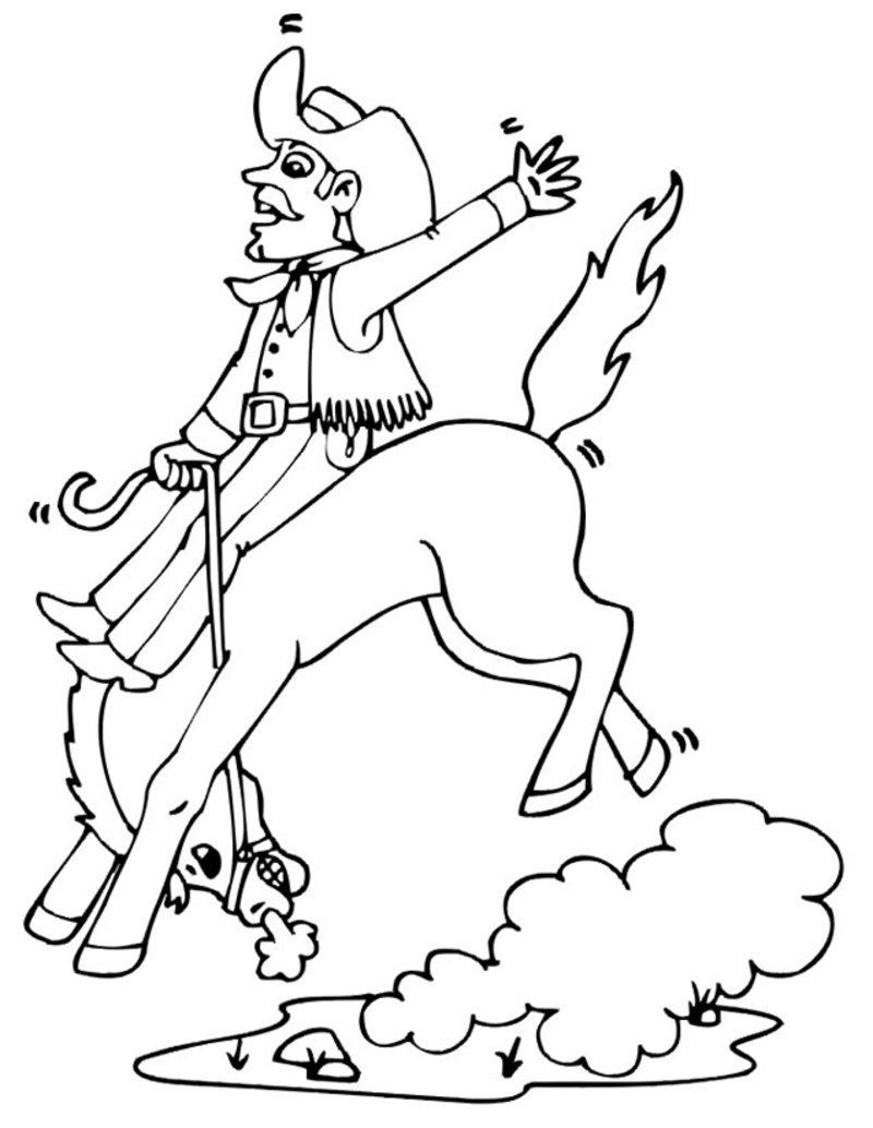 Coloriage Cowboy intérieur Coloriage Cowboy