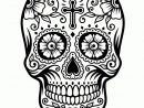 Coloriage Crâne En Sucre Mexicain, Multiple Fleurs serapportantà Squelette A Colorier