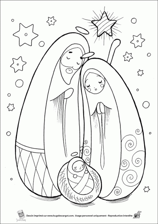 Coloriage Creche  Christmas Coloring Pages, Christmas Crafts avec Dessin De Creche 