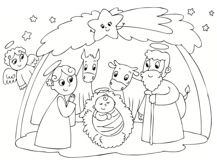 Coloriage Crèche Et Rois Mages : 20 Dessins À Imprimer Gratuitement encequiconcerne Rois Mages Coloriage