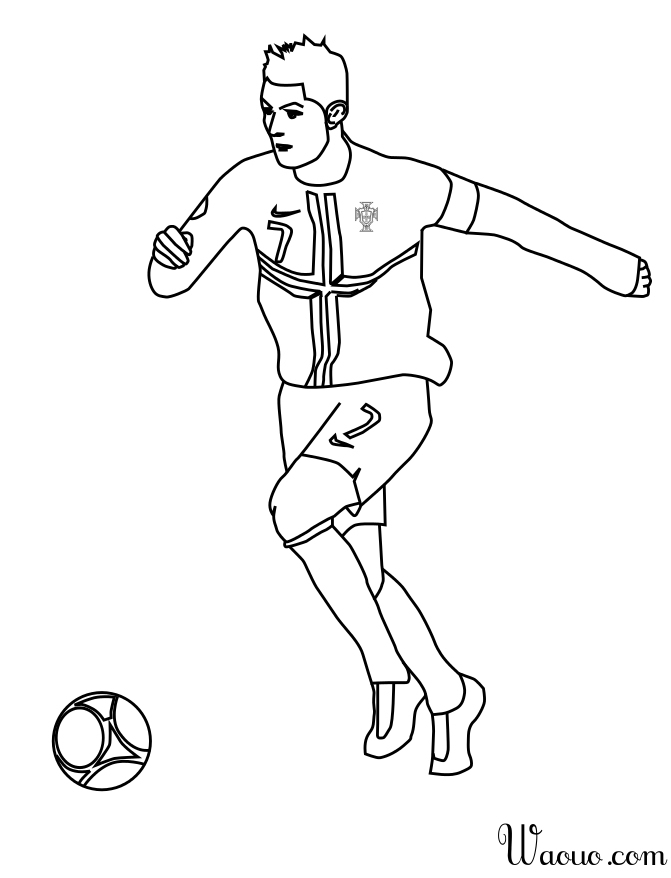 Coloriage Cristiano Ronaldo Foot À Imprimer Et Colorier concernant Dessin Foot