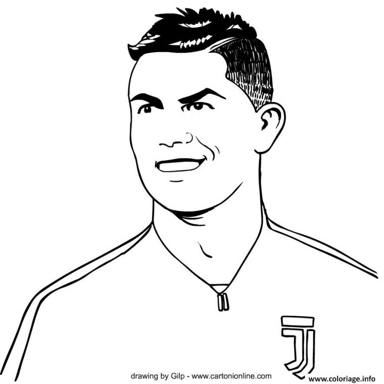 Coloriage Cristiano Ronaldo Joueur De Foot Confiant Dessin Ronaldo À serapportantà Coloriage Portugal