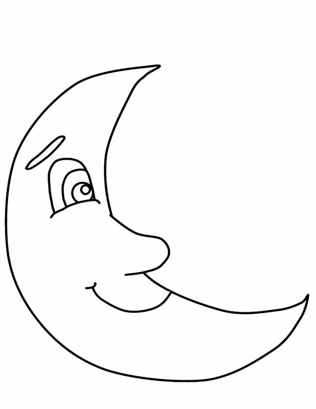 Coloriage Croissant De Lune À Découper concernant Dessin De La Lune 
