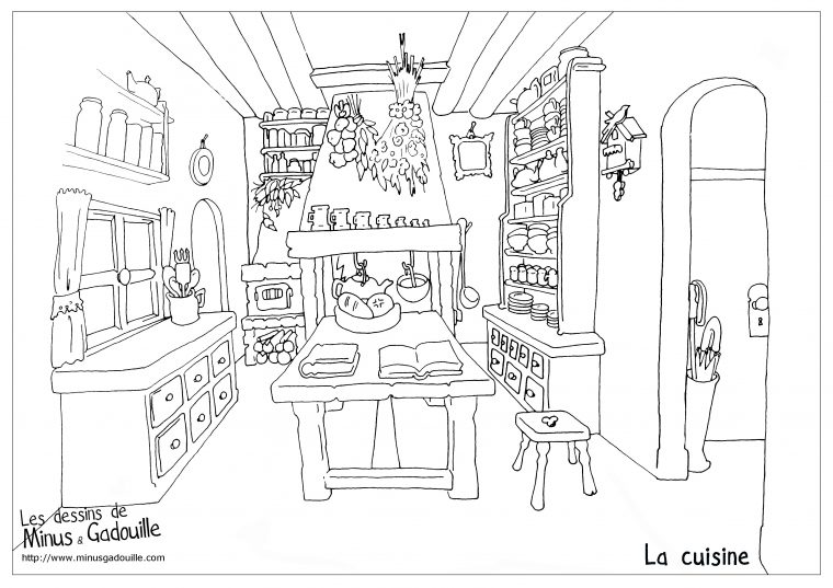 Coloriage Cuisine #63695 (Bâtiments Et Architecture) – Album De Coloriages pour Coloriage Ustensiles De Cuisine