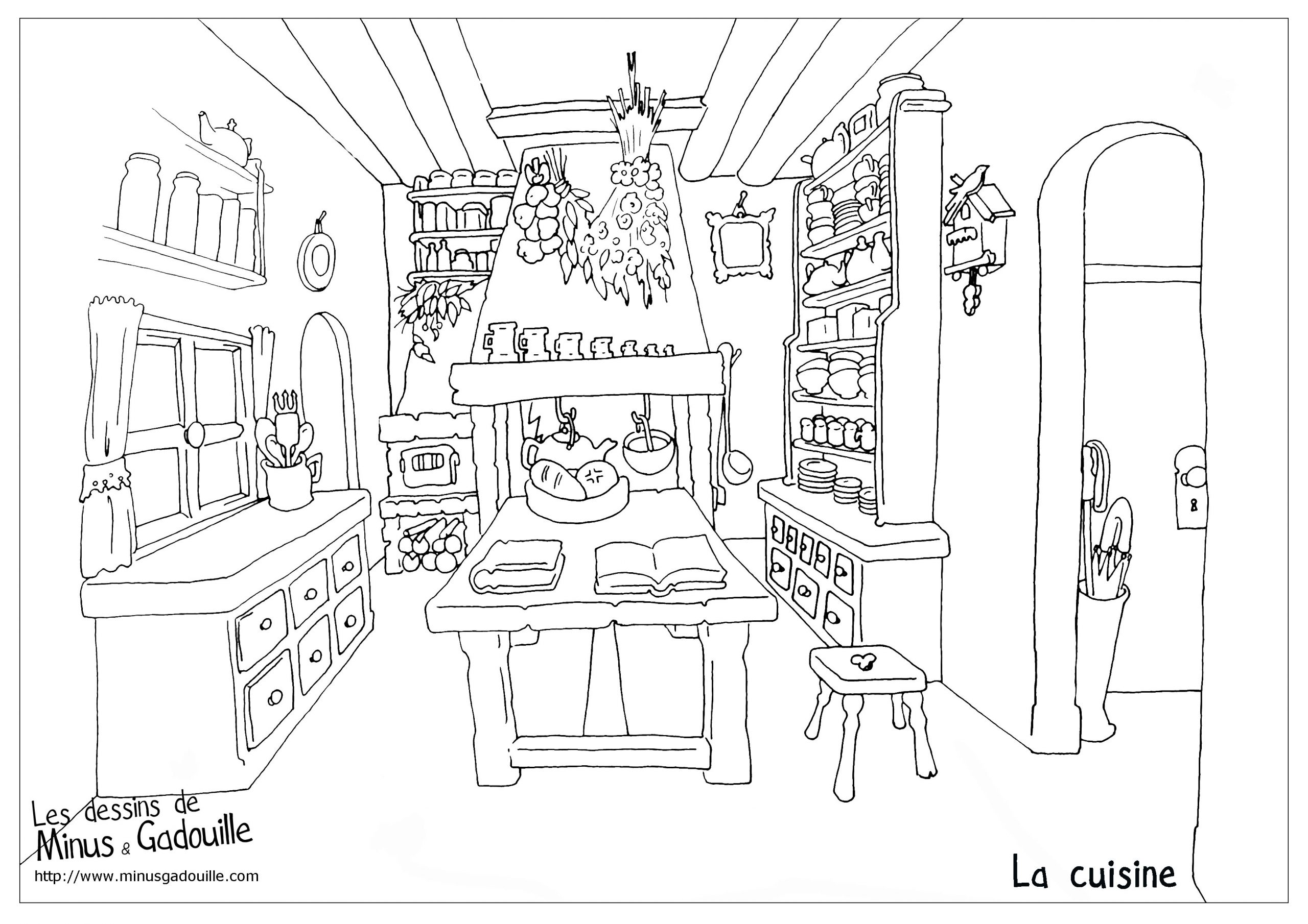 Coloriage Cuisine #63695 (Bâtiments Et Architecture) - Album De Coloriages pour Coloriage Ustensiles De Cuisine 