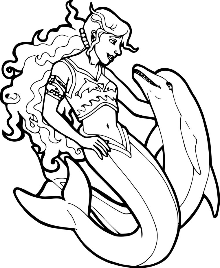 Coloriage Dauphin Sirène À Imprimer Sur Coloriages serapportantà Dessin De Sirenes A Imprimer