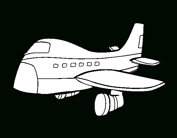 Coloriage De Avion De Ligne Pour Colorier - Coloritou pour Coloriage De Avion 