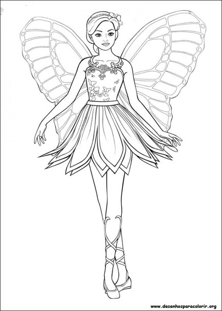 Coloriage De Barbie Mariposa – Coloriages Barbie – Coloriages Enfants encequiconcerne Coloriage.net