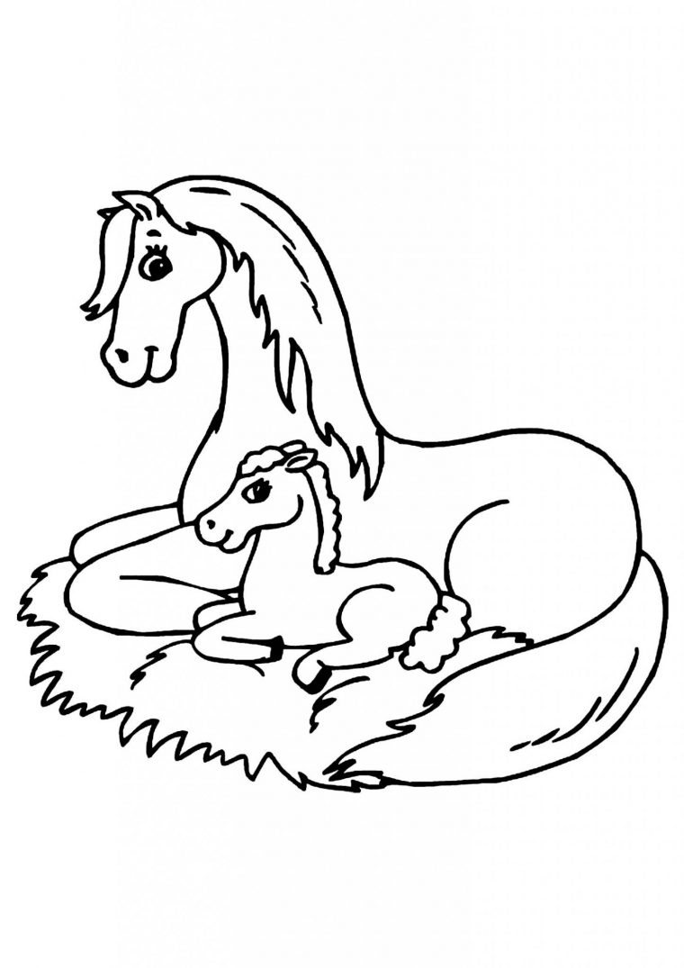 Coloriage De Cheval À Imprimer Gratuitement  Moncoloriage.fr concernant Dessin Cheval À Colorier